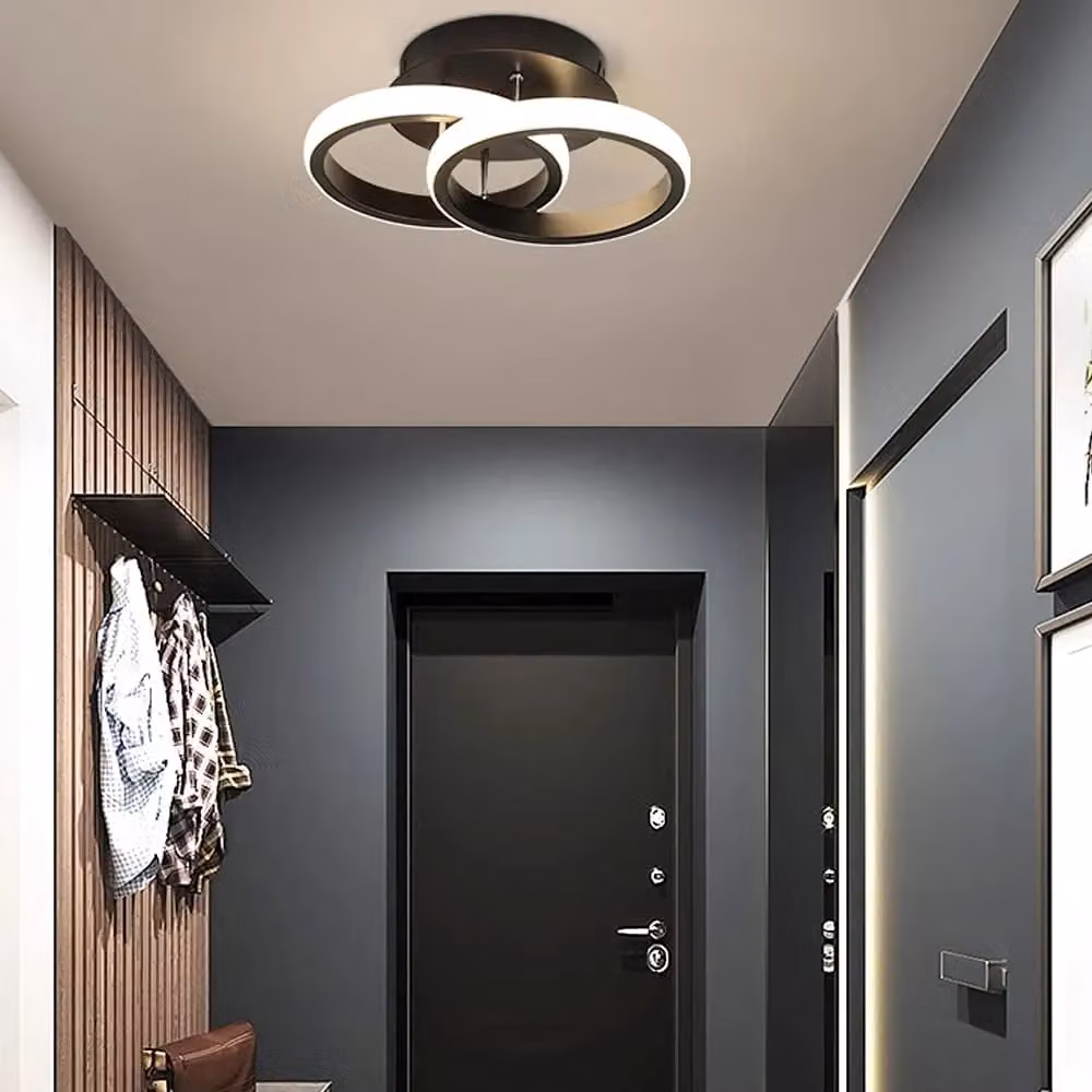 COMELY 22W Modern Ring LED Ceiling Light in Black – 4