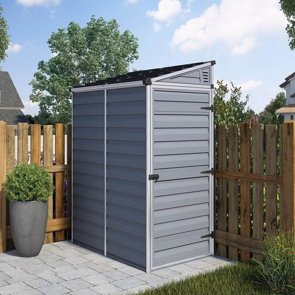Palram Skylight Pent Garden Shed in Dark Grey, W/D/H: 117.5 x 175 x 203 cm – 2