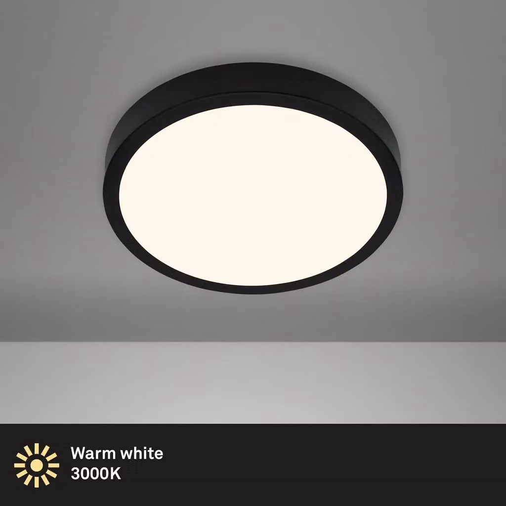 Briloner Black 16W LED Round Surface Light with Warm White Illumination – 2