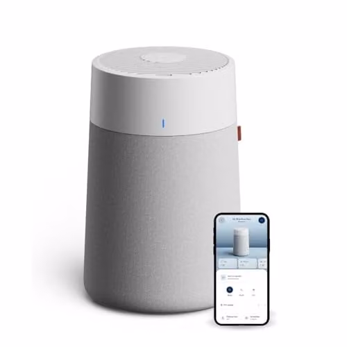 Blueair Blue 511i Max Smart WiFi Air Purifier with HEPASilent Dual Filtration and App Control in White or Grey – 1