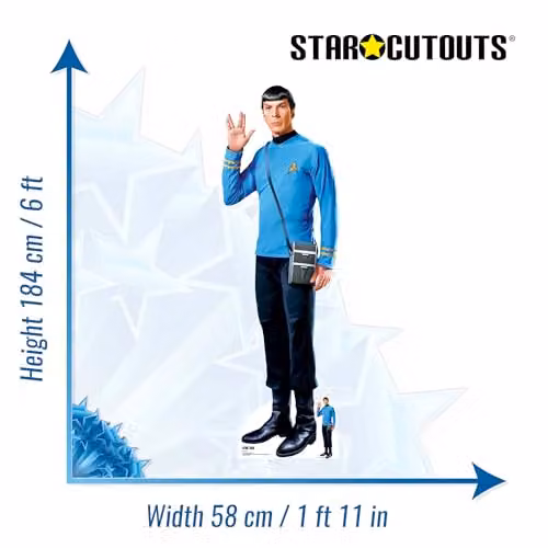 Star Cutouts Spock Cardboard Cut Out, Multicolour, Height: 184 cm – 3