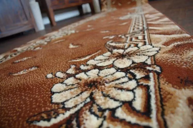 RugsX Bcf Trio Brown Floral Oriental Runner, W: 70 cm, L: 350 cm – 2
