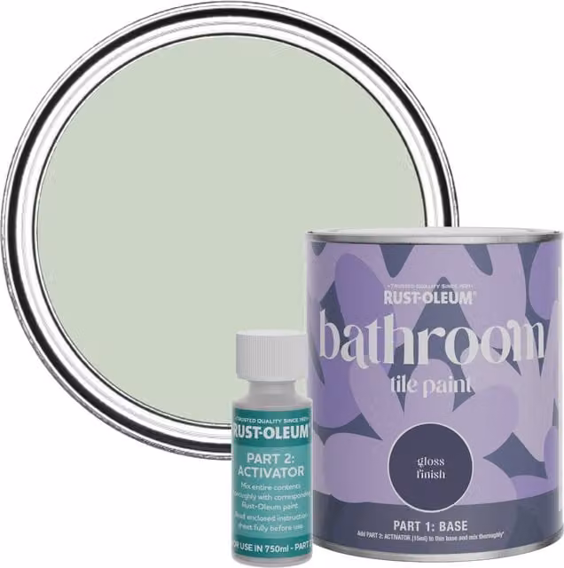 Rust-Oleum Gloss Bathroom Tile Paint in Laurel Green, 0.75 l