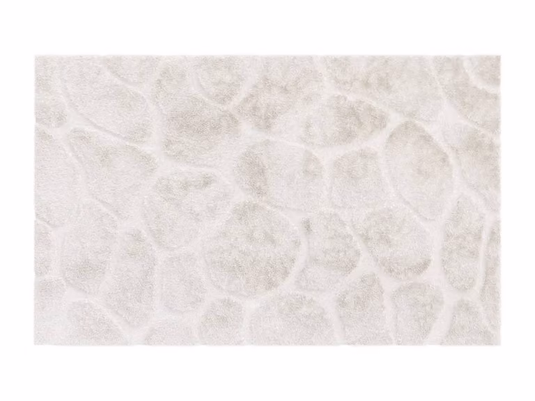 ARENSO Vente-unique Faux Fur Effect Raised Relief Rug in Beige, W: 160 cm, L: 230 cm