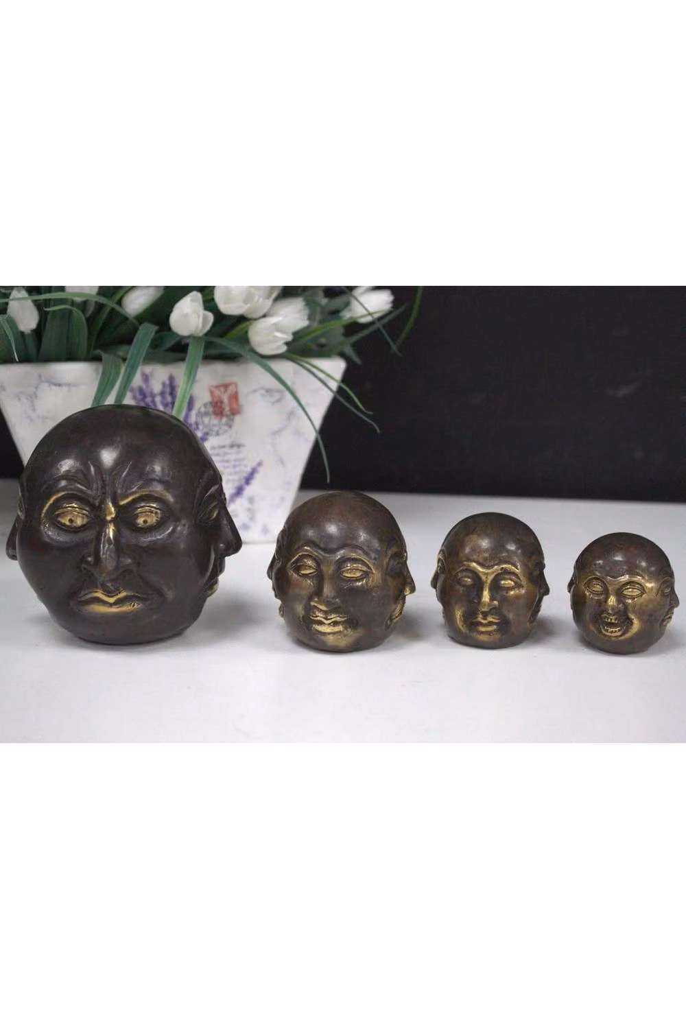 KDMD Gold Four Face Buddha Metal Fengshui Ornament for Tabletop Decor – 3