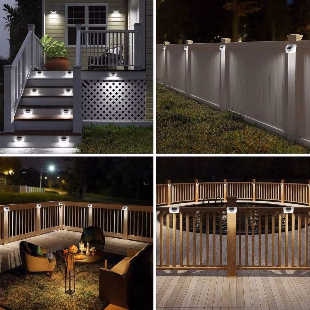 EONLION 12 Pack Solar Powered LED Garden Deck and Step Lights in Grey – 3