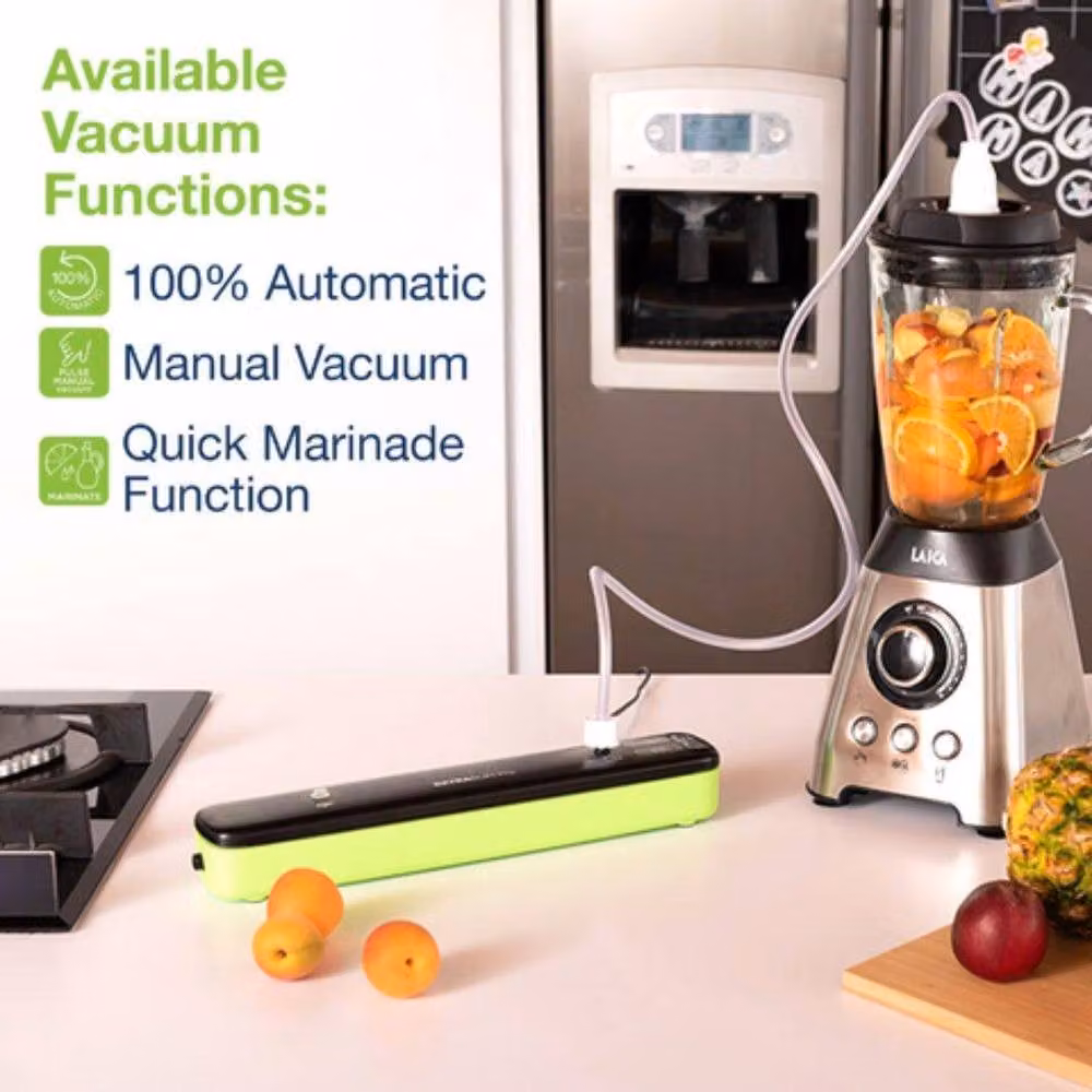 Laica Food Vacuum Sealer and Heat Sealer Machine with Extra Bags, Black – 4