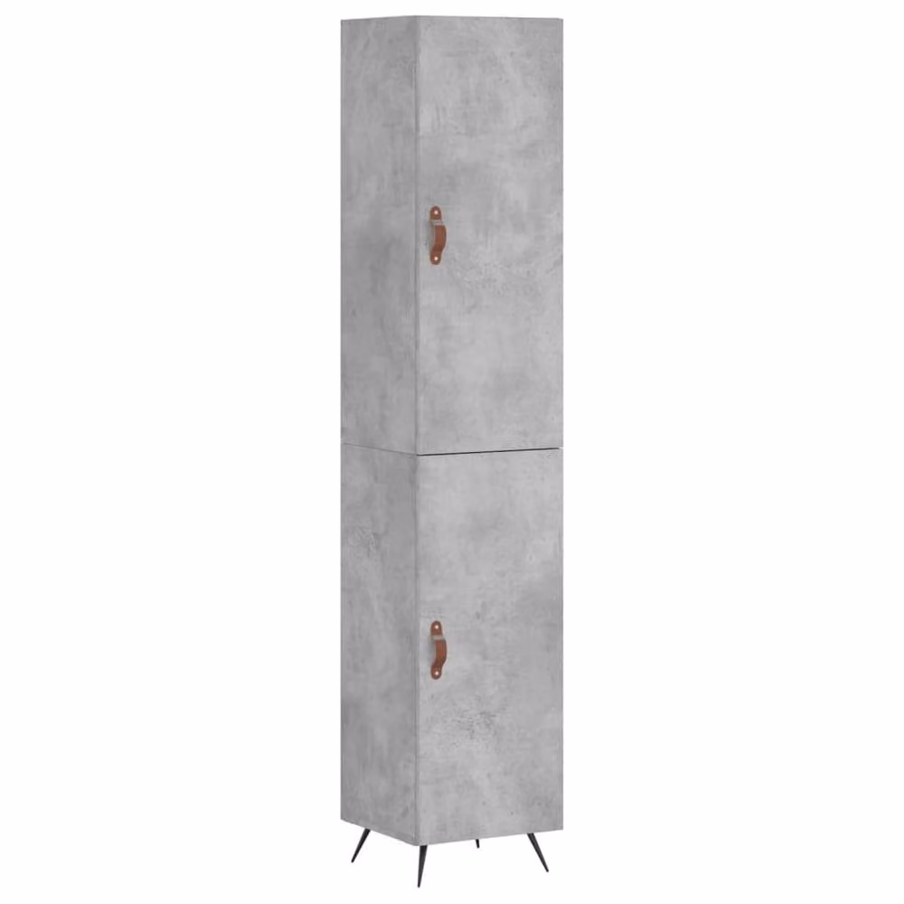 Berkfield Home Highboard in Concrete Grey, W/D/H: 34.5 x 34 x 180 cm – 3