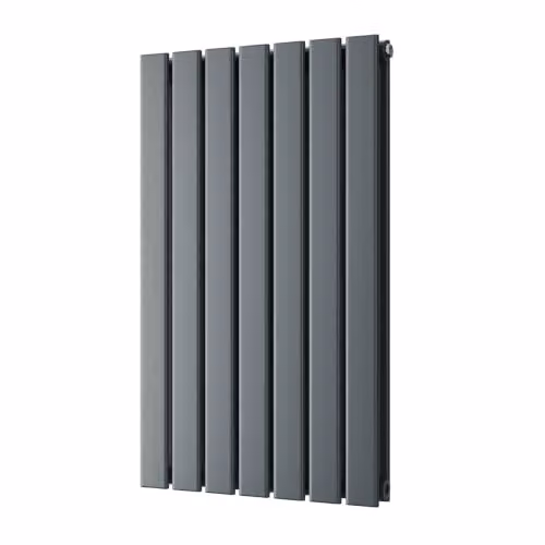 UK Radiators Typhoon Anthracite Flat Tube Horizontal Designer Radiator, W: 47.6 cm, H: 80 cm – 2