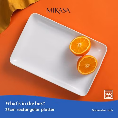 Mikasa Chalk Rectangle White Porcelain Serving Platter – 2