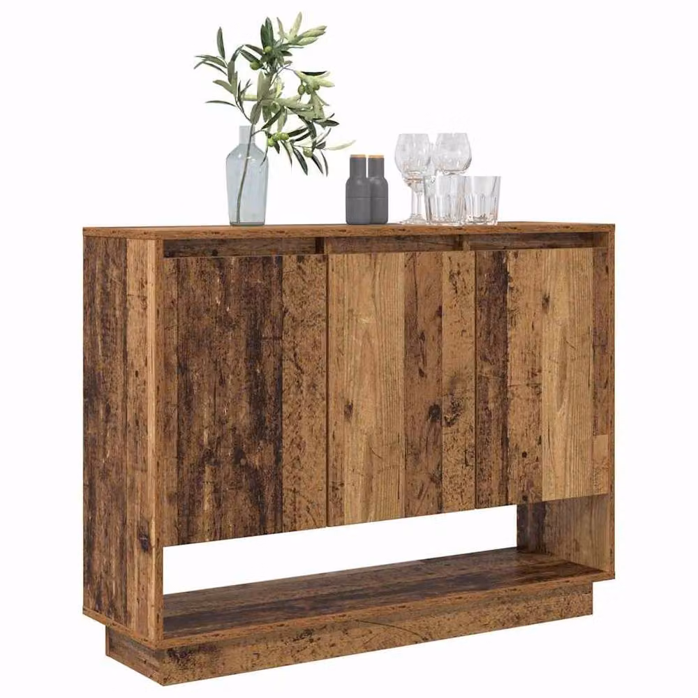 Berkfield Home Rustic Sideboard with Shelf and Door in Brown, W/D/H: 97 x 29 x 75 cm – 3