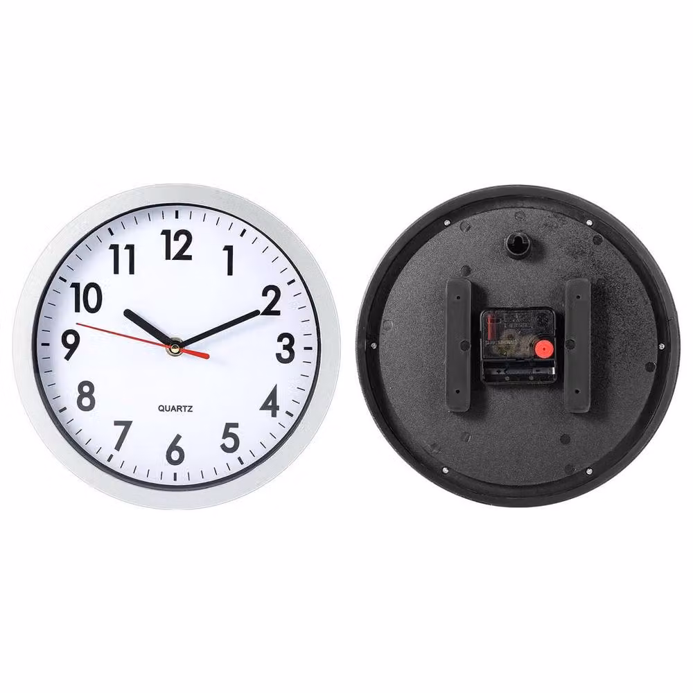 PAWNORA Silent Sweep Round Quartz Wall Clock in White – 2