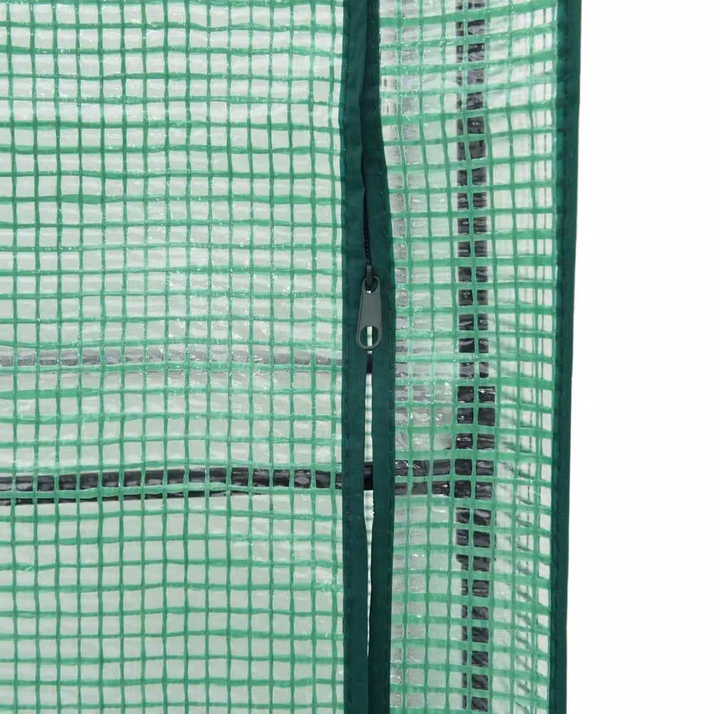 Berkfield Home Raised Bed with Greenhouse Cover in White Rattan Look, W: 160 cm, D: 40 cm, H: 153 cm – 4