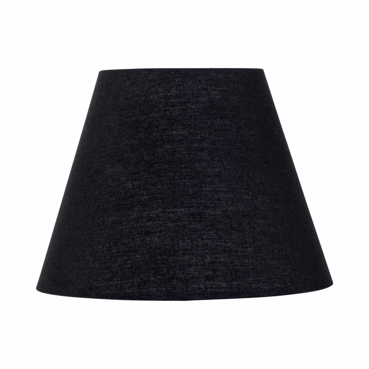 First Choice Lighting Set of 2 Black Cotton Tapered Fabric Lamp Shades, Diameter: 20 cm – 2