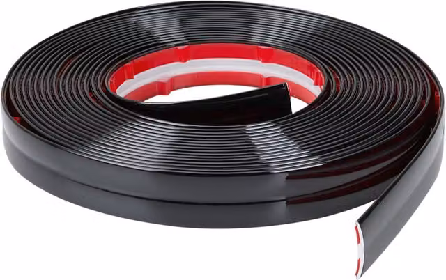 Livingandhome Self Adhesive Flexible Corner Trim Wall Moulding in Black PVC