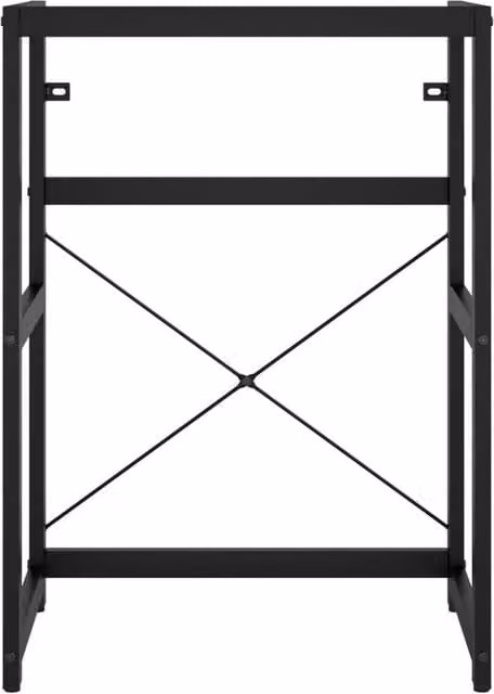 Berkfield Home Durable Metal Bathroom Washbasin Frame in Black, W/D/H: 59 x 38 x 83 cm