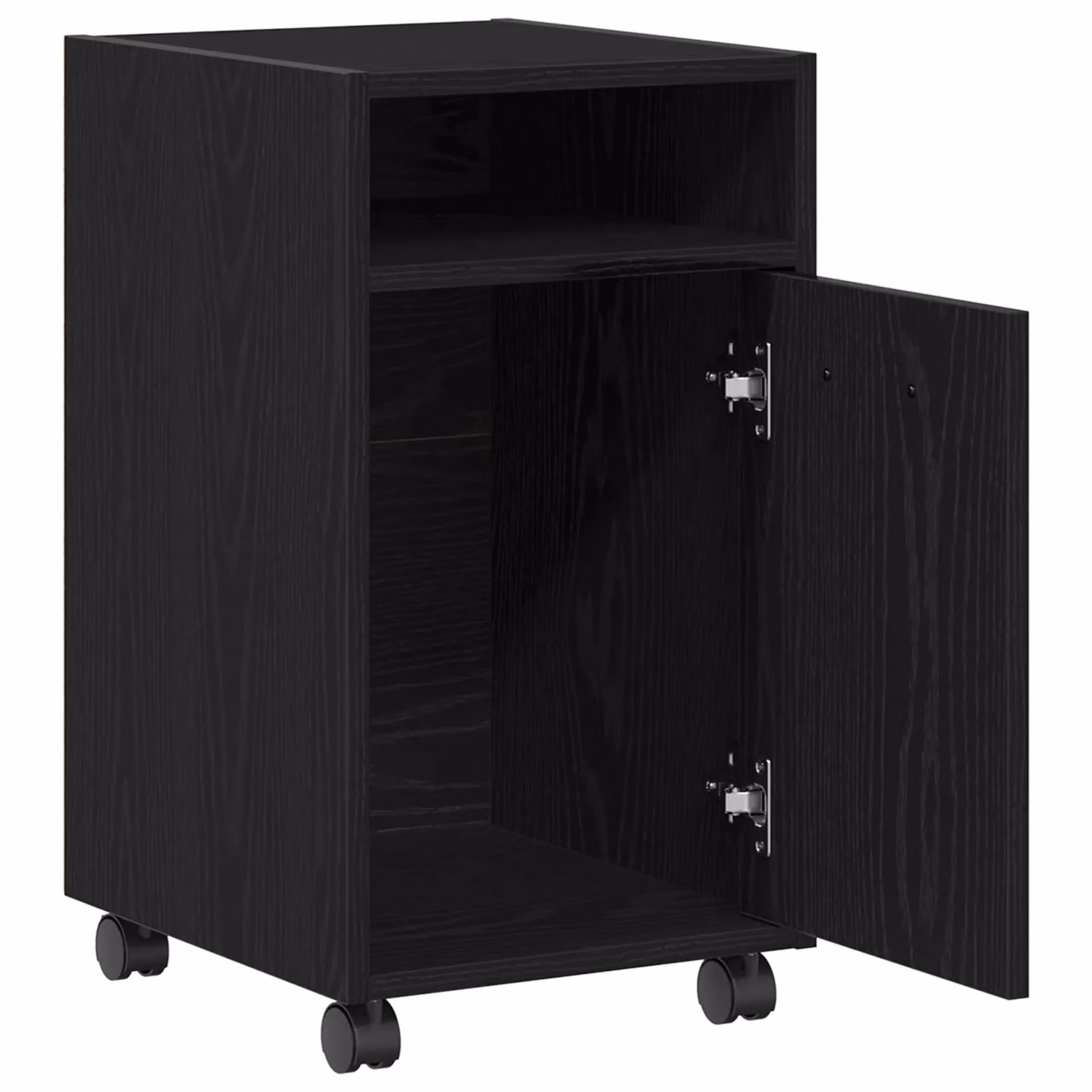 Berkfield Home Side Cabinet on Wheels in Black Oak, W/D/H: 33 x 38 x 60 cm – 2