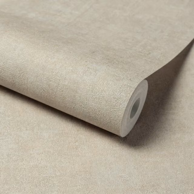 Trenato Abstract Industrial Textured Wallpaper in Beige, Grey and Brown