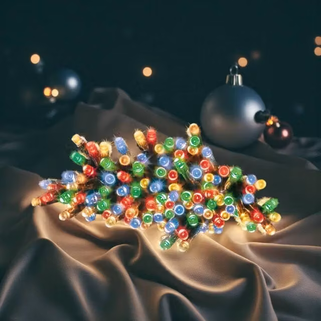 Garden Greatness 25 LED Christmas String Lights in White, Battery Operated, 1 Pack