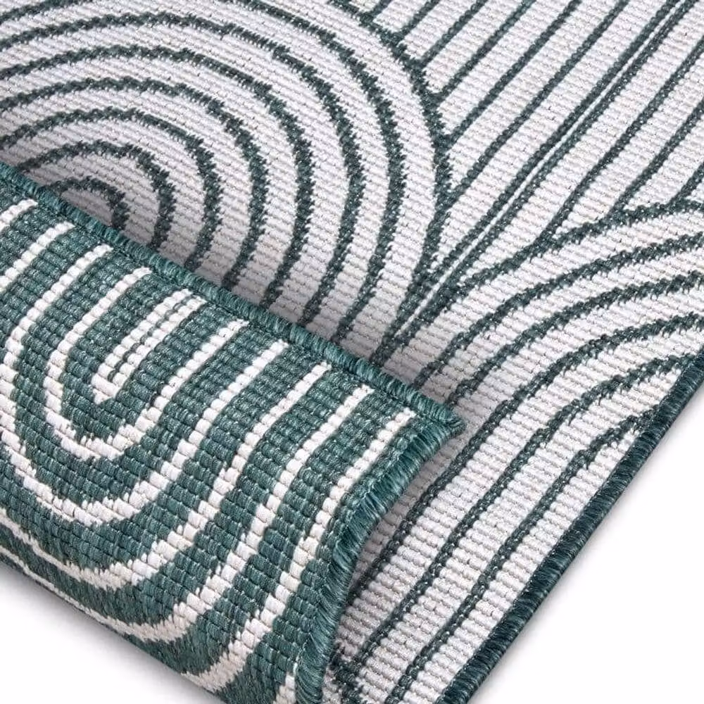 THE RUGS Pangli Reversible Flatweave Indoor Outdoor Rug in Green, W/D/H: 200 x 290 cm – 2