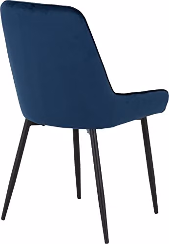 Seconique Avery Extending Dining Set with Concrete Effect Table and 4 Blue Chairs – 9