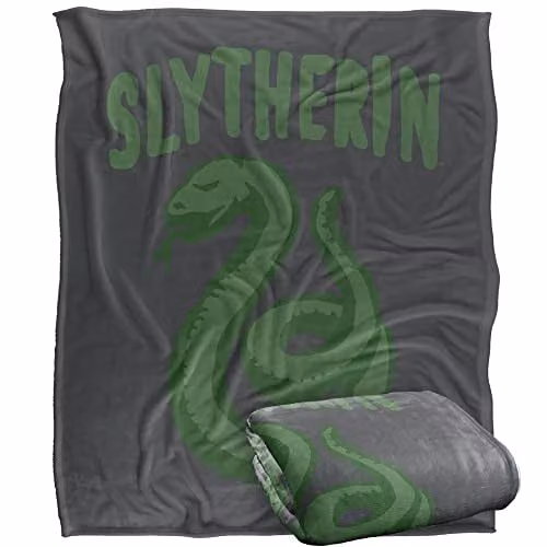 LOGOVISION Harry Potter Slytherin Super Soft Fleece Throw Blanket, Multicolour, W: 152 cm, D: 127 cm