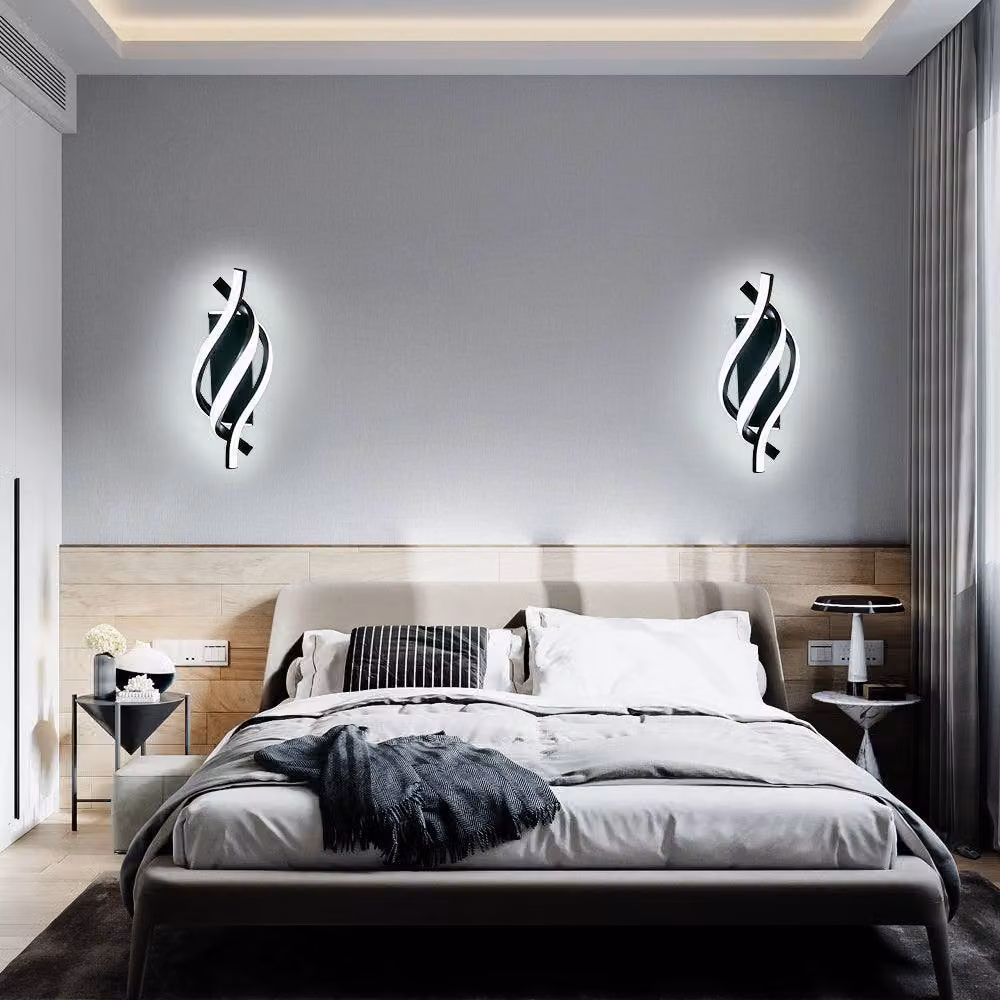 Pheashine Modern LED Wall Lamp, 19W, Black Aluminium and Acrylic, 6500K Cool White Light – 2