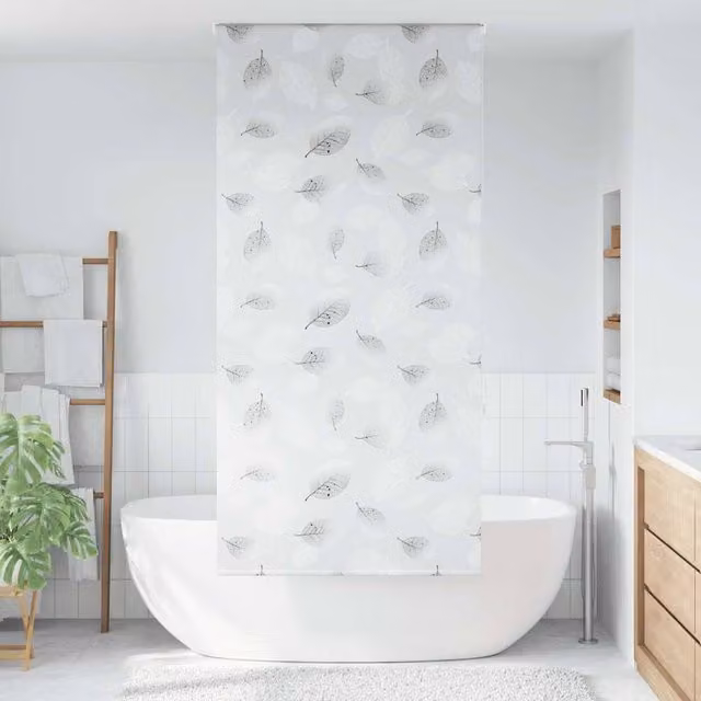 Berkfield Home Grey Opaque Shower Roller Blind W/D/H: 100 x 96 x 240 cm