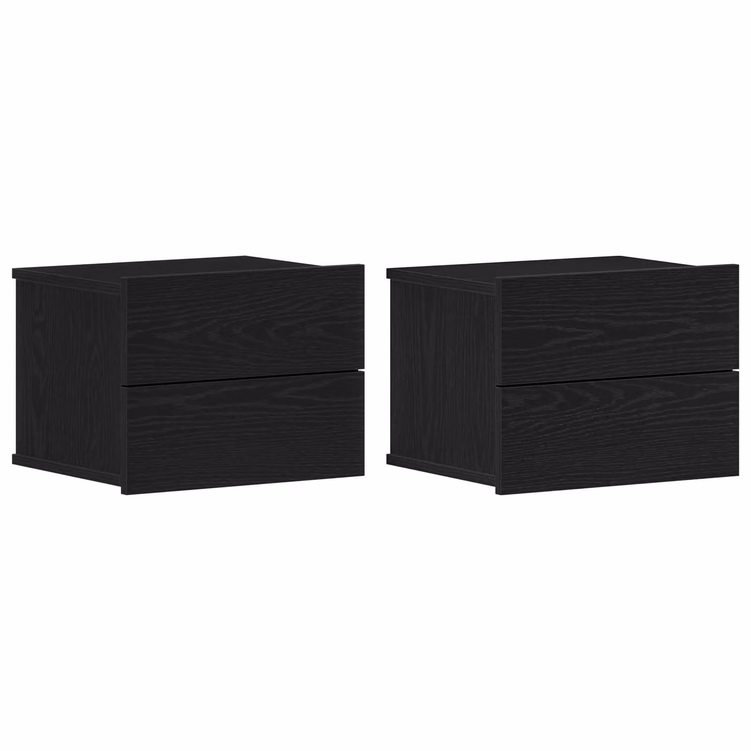 Berkfield Home Black Oak Nightstands 2 Pack, W/D/H: 40 x 30 x 30 cm – 1