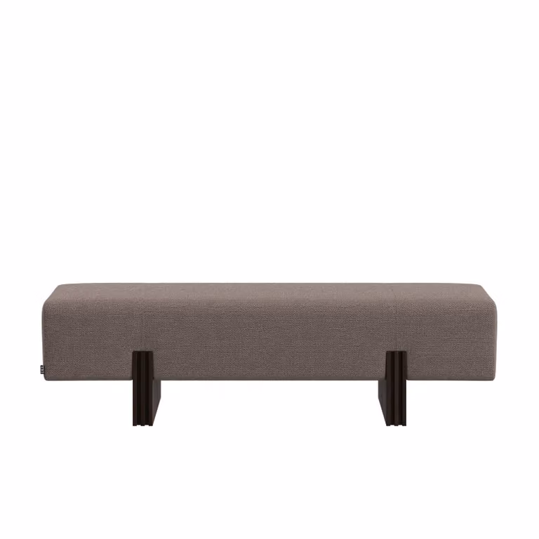 Dome Deco LANDON Upholstered Bench in Grey