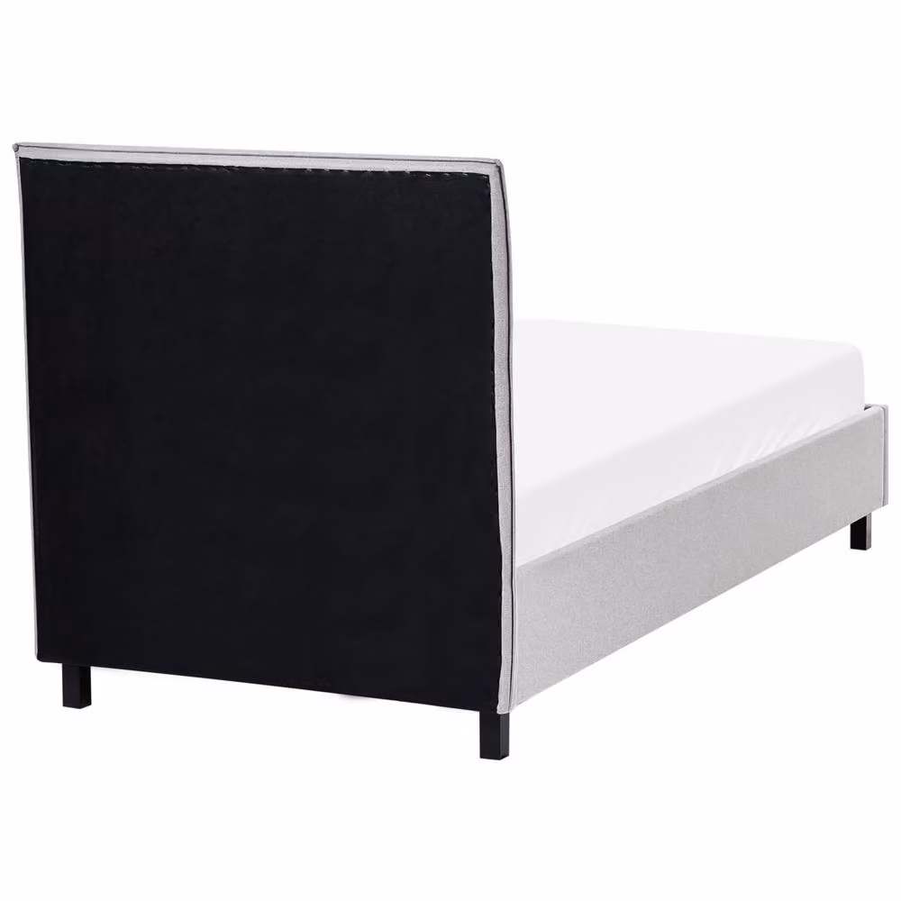 Wyld and Coco Grey Fabric Bed with Slatted Base and Tall Padded Headboard, W/D/H: 90 x 200 cm – 3