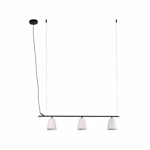 FARO Barcelona 3 Light Bar Pendant Ceiling Light in White