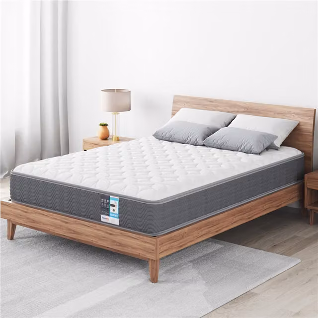 Yaheetech Grey Hybrid Medium Firm Pocket Spring Mattress, W: 140 cm, L: 200 cm