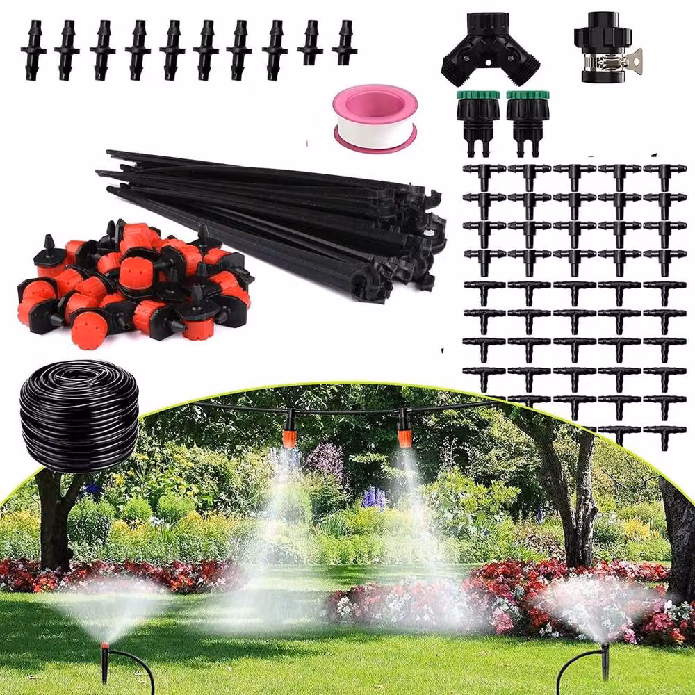 SPETLEK 30m Automatic Drip Irrigation System Garden Kit in Black – 4