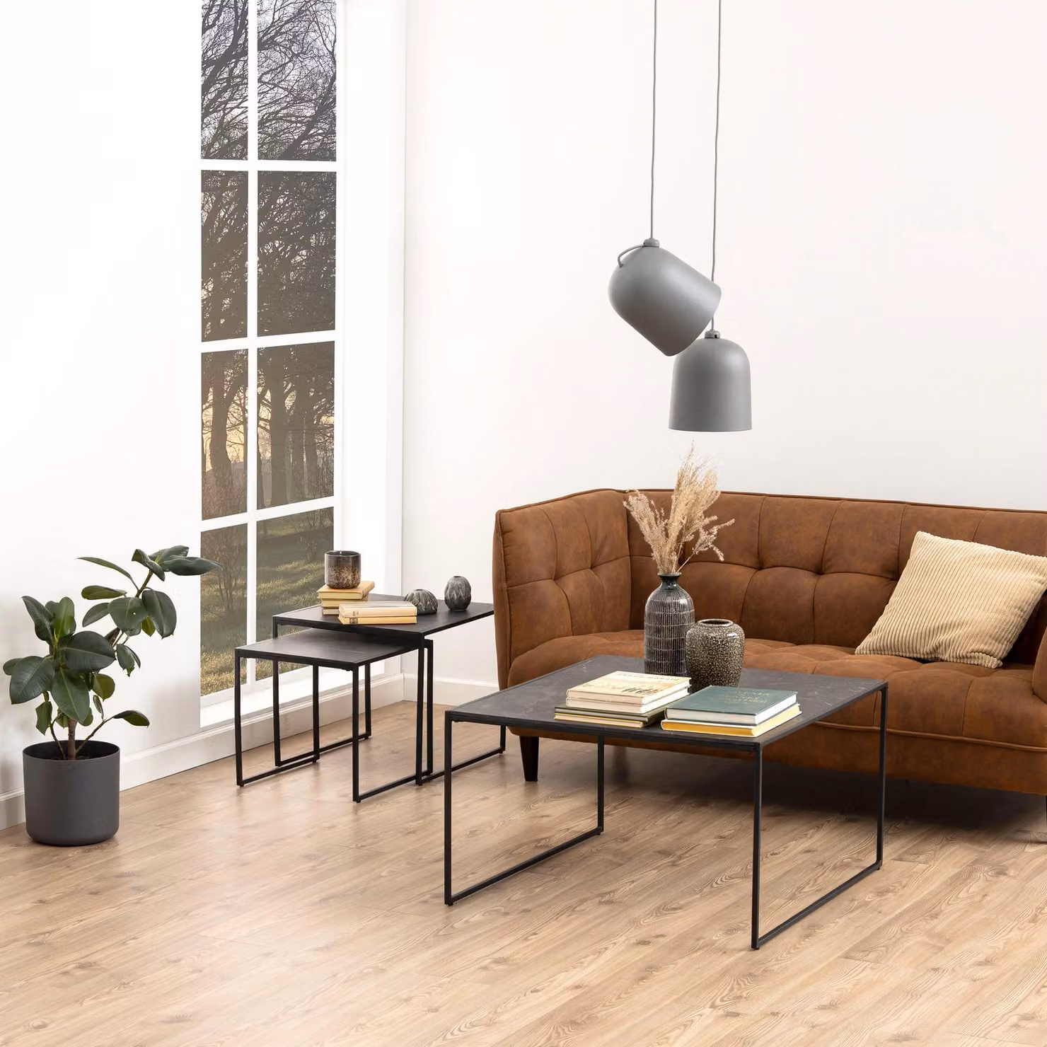 Furniture To Go Infinity Nest of Tables Set of 2 in Black Matt – 3