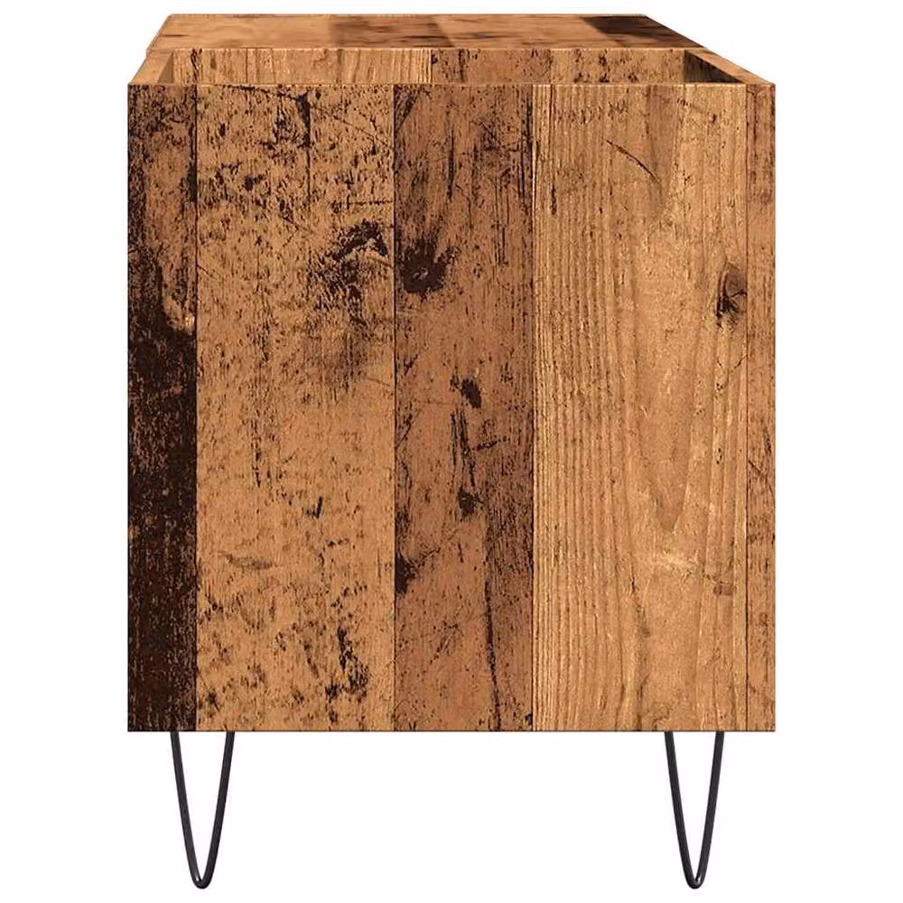 Berkfield Home Record Cabinet in Old Wood Brown, W/D/H: 84.5 x 38 x 48 cm – 5