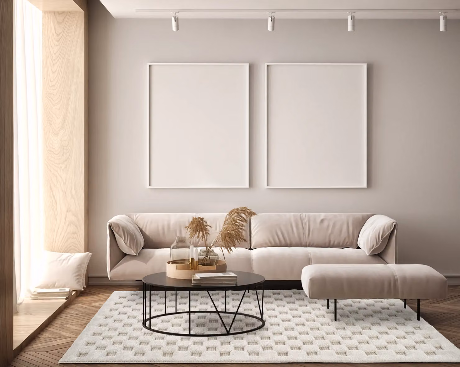 Desire Rugs Freya Modern Geometric 3D Embossed Area Rug in Cream, W: 290 cm, D: 200 cm – 2
