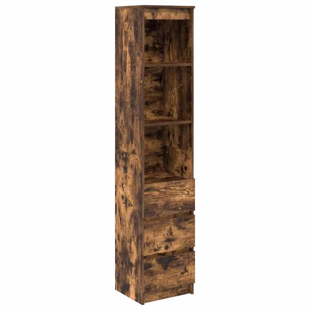 Berkfield Home Smoked Oak Highboard in Brown, W/D/H: 37.5 x 35 x 180 cm – 2