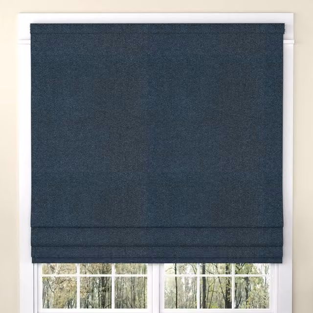 Ante Decor Aurora Made To Measure Blackout Roman Blind in Deep Blue
