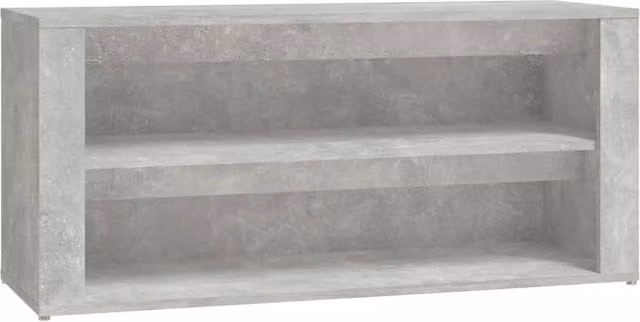 Berkfield Home Modern Grey MDF Shoe Rack, W/D/H: 100 x 35 x 45 cm
