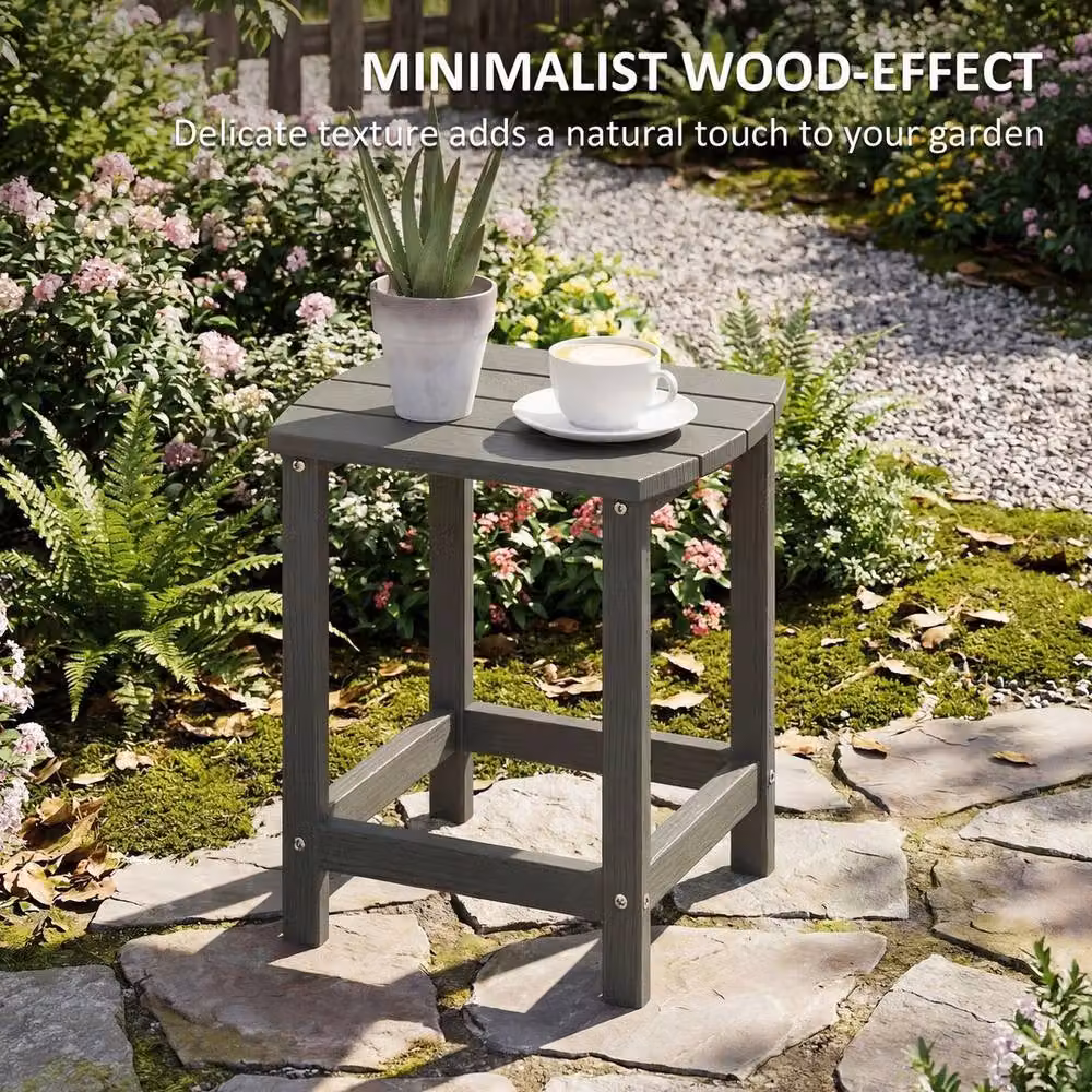 EONLION Grey Adirondack Outdoor Side Table – 3