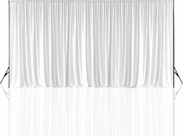 Neel Blue Spandex Backdrop Panel in White Polyester Fabric, W: 3 m, H: 9 m