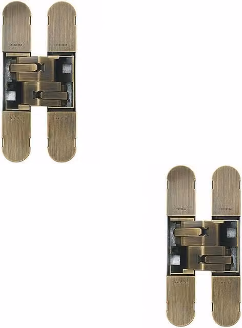 Loops Heavy Duty Concealed Hinge for Unrebated Doors, Antique Bronze, 2 x 130 x 30 mm – 1