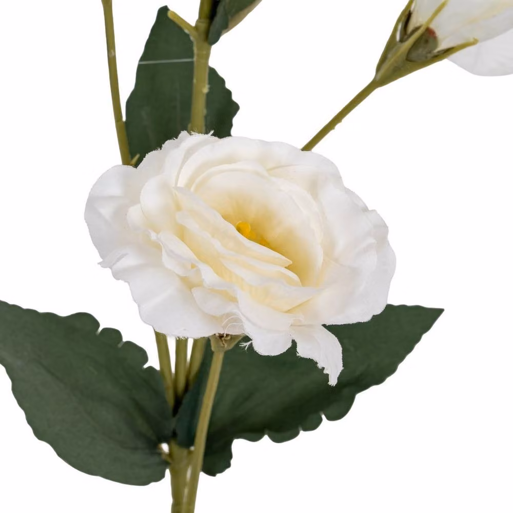 Lemon Pavilion White Lisianthus Artificial Flower Spray, W: 15 cm, D: 15 cm, H: 69 cm – 2