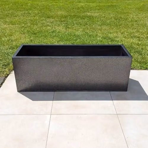 Access Garden Products Galvanised Steel Trough Planter in Silver and Black, W: 100 cm, D: 40 cm, H: 40 cm – 5