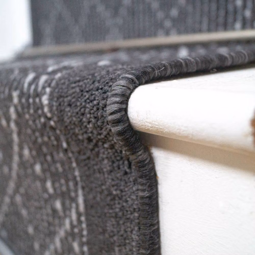 runrug Boulevard Non-Slip Stair Runner Carpet, Black, W: 80 cm, L: 660 cm – 3