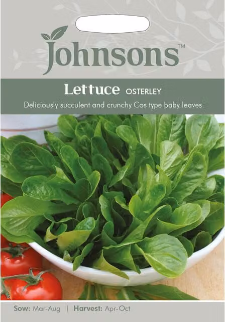 Johnsons Osterley Lettuce Vegetable Seeds, Green