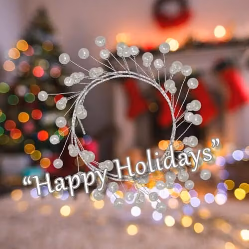 VFM e-Store Christmas Pearl Garland Decoration in Beige and White, Length: 100 cm, Width: 3 cm – 3