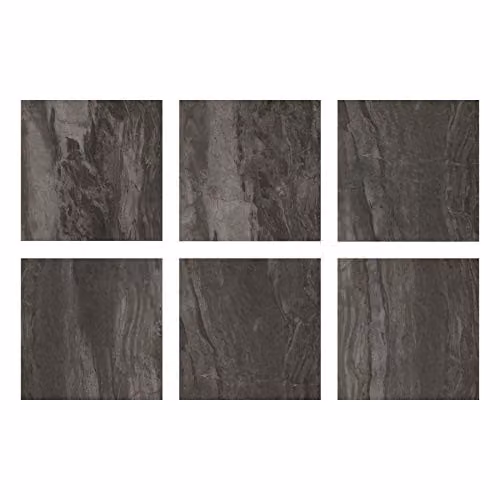 FloorPops Self-Adhesive Stone Look Peel and Stick Floor Tiles in Black and Grey – 5