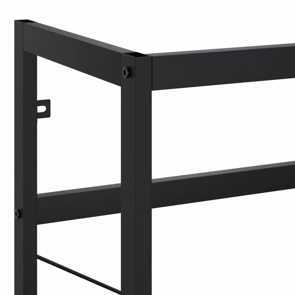 Berkfield Home Black Metal Bathroom Washbasin Frame, W: 40 cm, D: 38 cm, H: 83 cm – 5